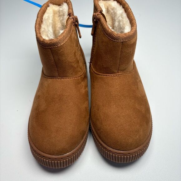 Cat & Jack  8 Toddler's  cognac shearling Arlo boots nwot - Picture 1 of 6